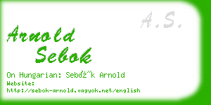 arnold sebok business card